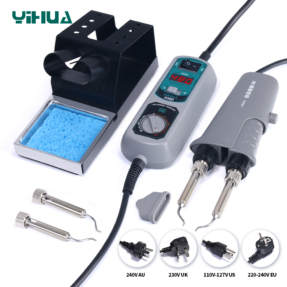 Smd Tweezer Set - YIHUA 938D Portable Tweezers Soldering Station