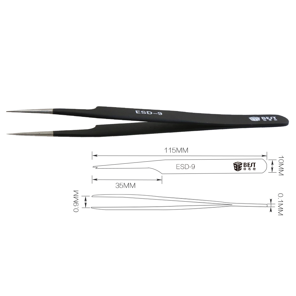 BST-ESD-9 Anti-Static Tweezers - Smd Tweezer Set review and price