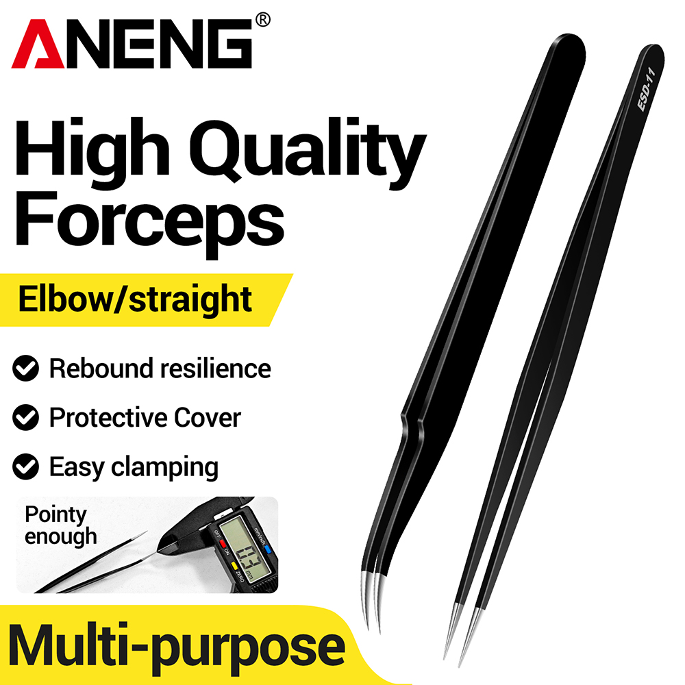 ANENG Stainless Steel Tweezers - Smd Tweezer Set review and price