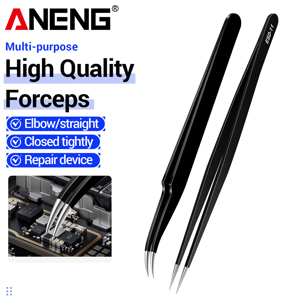 ANENG Stainless Steel Tweezers - Smd Tweezer Set review and price