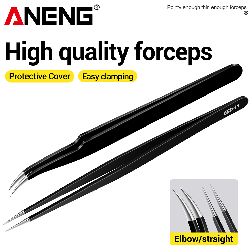 ANENG Stainless Steel Tweezers - Smd Tweezer Set review and price